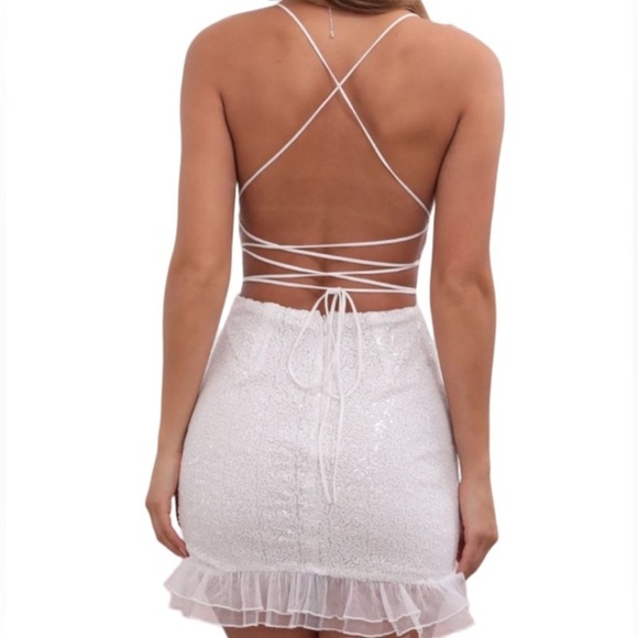 Lucy in the Sky White Mini Dress - Picture 2 of 11